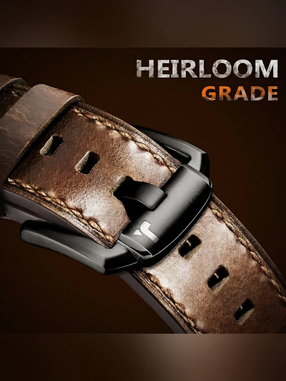 Quick Release Leather Band Galaxy Watch Ultra 47mm Vintage Style Fits 5.8-8.26